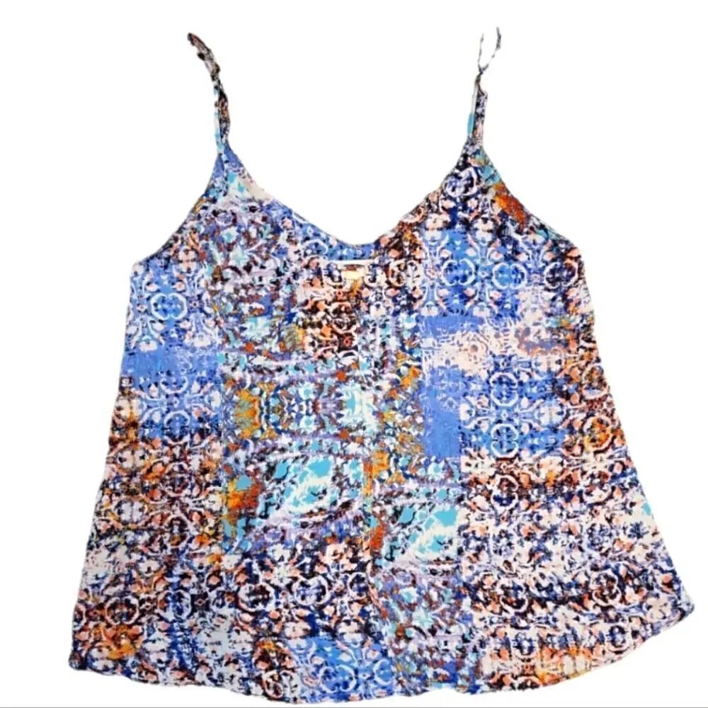 EC EIGHT SIXTY BOHO TANK TOP WITH ADJUSTABLE STRAPS SZ. M